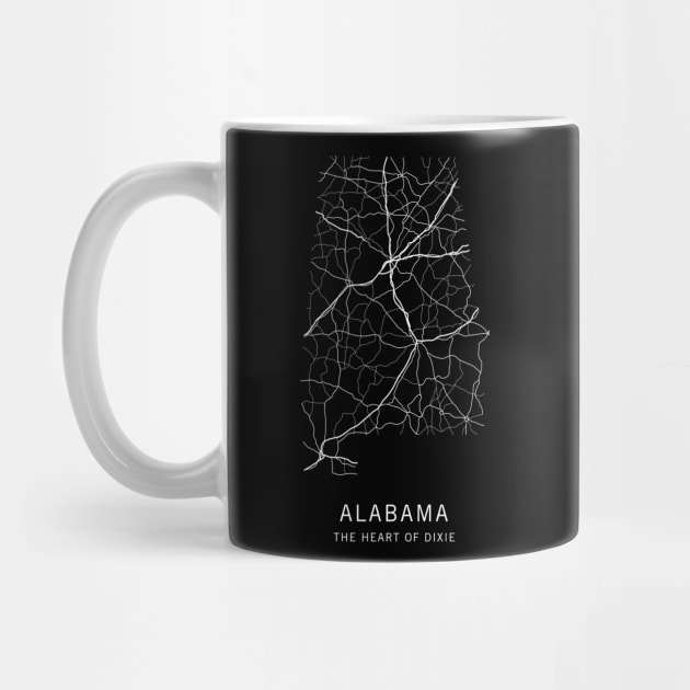 Alabama State Road Map by ClarkStreetPress